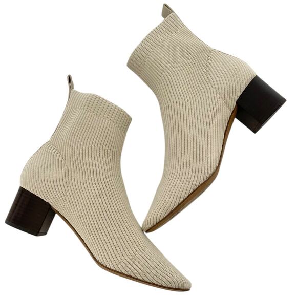 Everlane The Glove Boot ReKnit Ankle Heel Chelsea Pull on Sock Bootie Size 8.5 - Picture 8 of 10